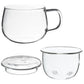 Arshen Hochwertiges, langlebiges 3-in-1-Set, 320 ml, klare, hitzebeständige Tee-Kaffeetasse mit Tee-Ei-Filterdeckel für das Heimbüro