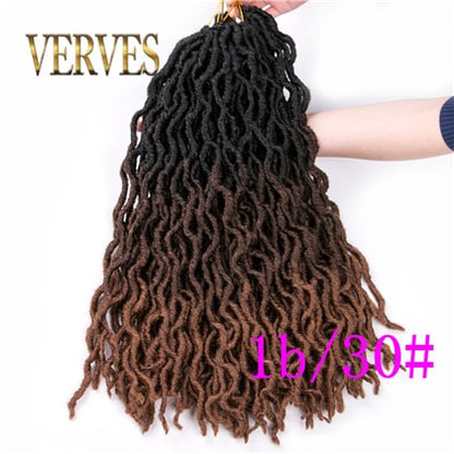VERVES Synthetische Crochet Braids Faux Locs Curly 20 Zoll 24 Roots/Pcs,Afro Locs Twist Ombre Flechten Haarverlängerungen Burgund