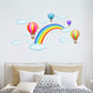 Cartoon Regenbogen Wolke Heißluftballon Wandaufkleber Für Kinder, Babyzimmer Dekoration