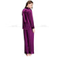Damen Seidensatin Pyjama Set, Nachtwäsche Loungewear S, M, L, XL, 2XL, 3XL Plus Solid__Fit All Seasons