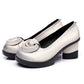 Dame Handgemachte High Heels Slip, Blumenmuster aus Echtem Leder