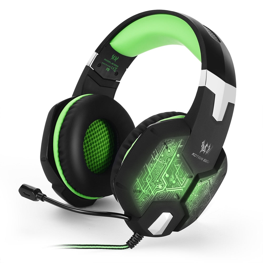 KOTION EACH PS4 Gaming Headset Deep Bass Stereo Casque Wired Game Earphones, Gaming Kopfhörer mit Mikrofon für PS4 PC Laptop