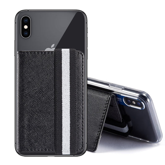 Flip Sticker Leder-Handy-Kartenhalter-Hülle, selbstklebend, Brieftaschen-Beutel, flexibler Ständer, Aufkleber, Kredit-ID-Karten, Buddy-Sets