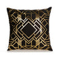 Geometrischer Kissenbezug, Schwarz Weiß Kissenbezug, Dekoratives Kissen Mode Golden Designer 45x45