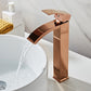 Becken Wasserhahn aus Messing, Rose Gold Wasserhahn