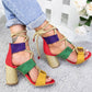 Frauen Pumps Sandalen Für Party, Hochzeit mit dicken Absätzen