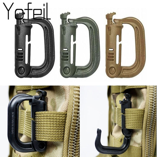 5PCS Grimloc Molle Karabiner mit D-Verschluss Ring aus Kunststoff