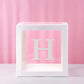 Staraise Transparent Letter A-Z Box Custom Baby Name Balloon Box Girl Boy Baby Shower Decorations Baby 1st Birthday Party Decor