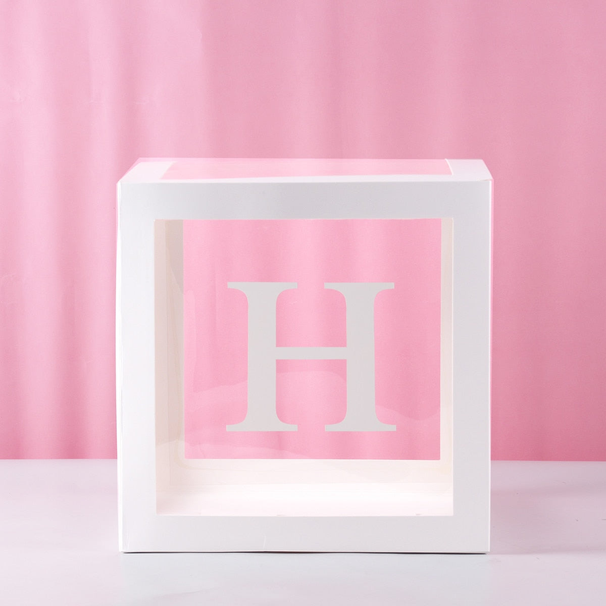 Staraise Transparent Letter A-Z Box Custom Baby Name Balloon Box Girl Boy Baby Shower Decorations Baby 1st Birthday Party Decor