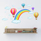 Cartoon Regenbogen Wolke Heißluftballon Wandaufkleber Für Kinder, Babyzimmer Dekoration