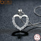 Neue Authentische 925 Sterling Silber, Weibliche Herz Anhänger Halskette