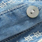 Ethnische Stickerei Denim Kleider für Frauen, Handgelenk Hülse O-ansatz Casual Hemd Kleid für den Frühling
