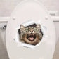 Katzen 3D-Wandaufkleber, Toilettenaufkleber, Lochansicht, lebendige Hunde, Badezimmer, für Heimdekoration, Tiere, Vinyl-Aufkleber, Kunst, Tapete, Poster