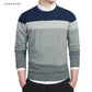 Varsanol Baumwollpullover Männer, Langarm Pullover Outwear V-Ausschnitt in 8 Farben