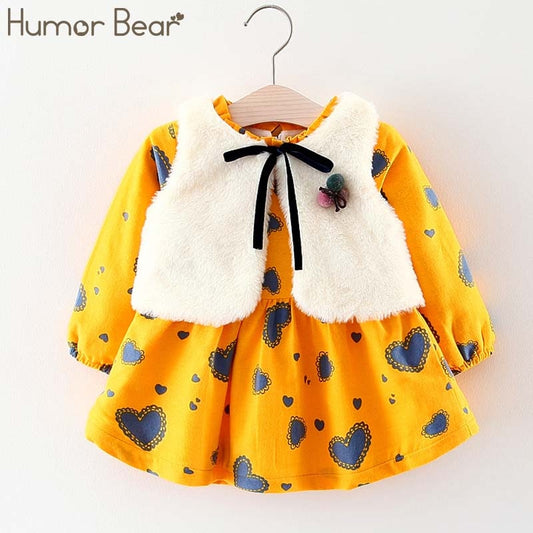 Herbst/ Winter Humor Bär Baby Mädchen-Kleidung