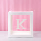 Staraise Transparent Letter A-Z Box Custom Baby Name Balloon Box Girl Boy Baby Shower Decorations Baby 1st Birthday Party Decor