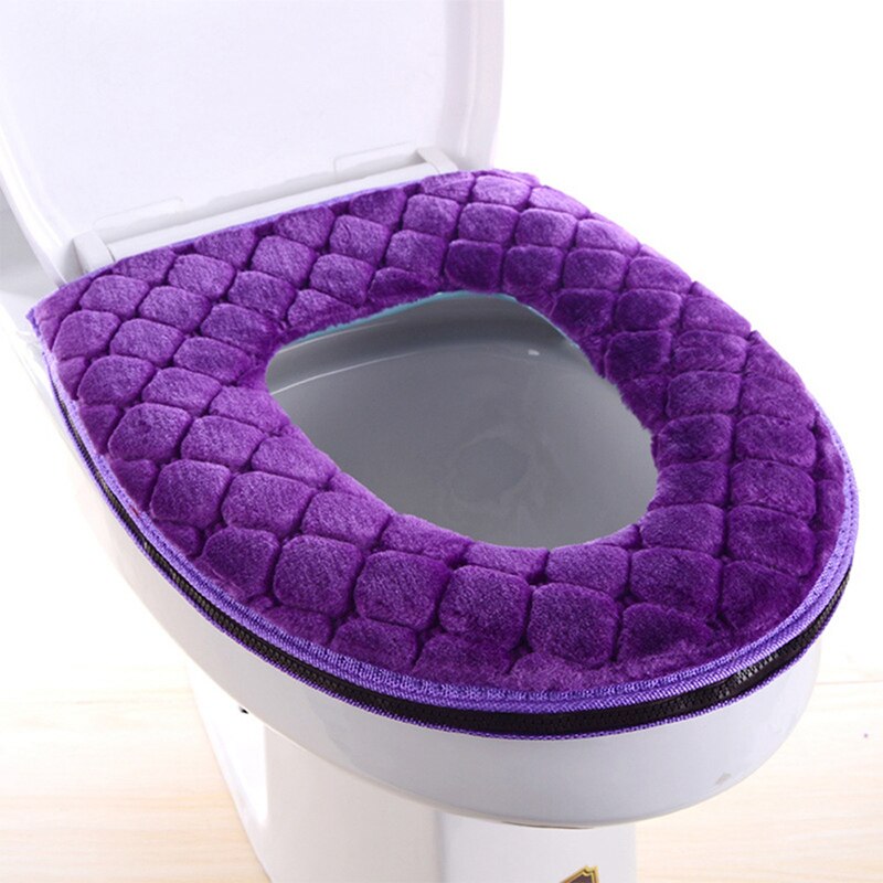 Weiche & warme Toilettensitzabdeckung,  Toilettenkissen, WC Deckelbezug für die Klobrille