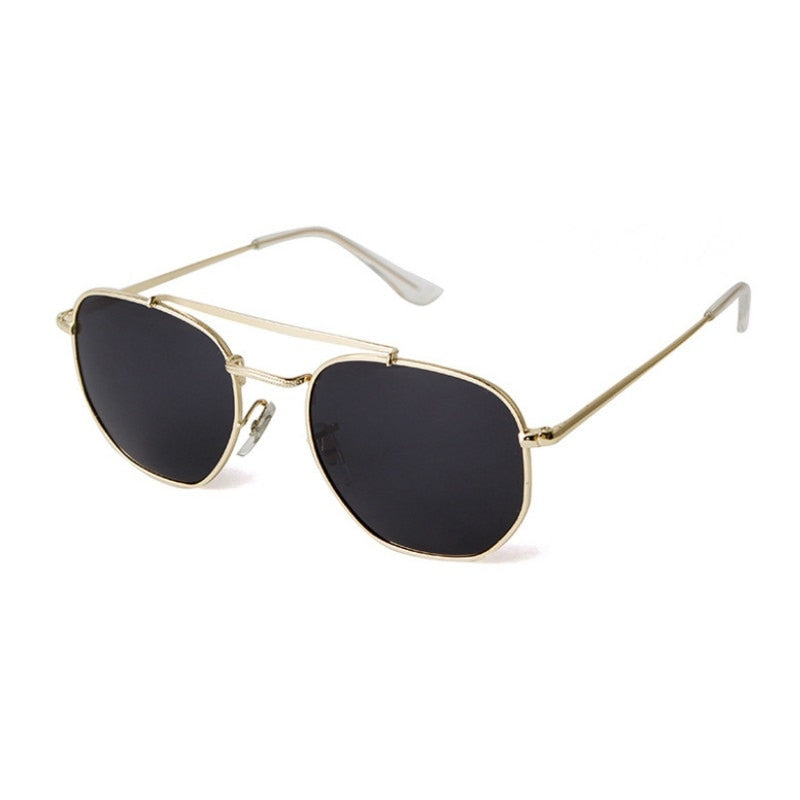 Klassische Sonnenbrille mit polarisierten Retro-Metallrahmen für Herren & Damen, Sonnenbrille  Markendesign