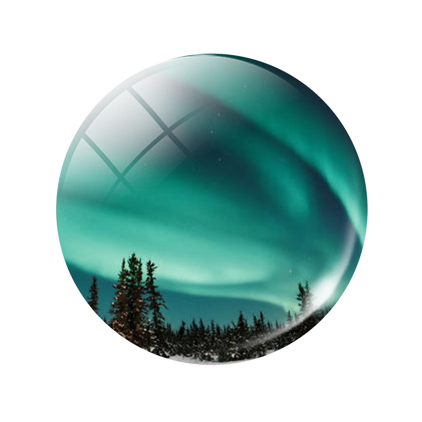 Aurora Luminous Kühlschrank-Aufkleber, magnetisch, im Dunkeln leuchten, neue 30 mm Glascabochon-Kühlschrankmagnete, niedliche Heimdekoration
