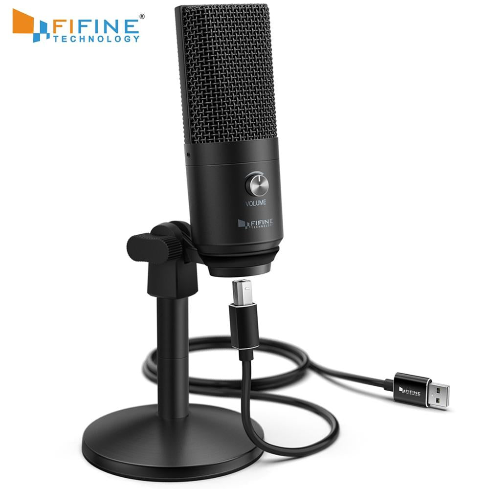 FIFINE USB-Mikrofon für Laptop und Computer für die Aufnahme Streaming Voice, Podcasting für Audio & amp; Video K670