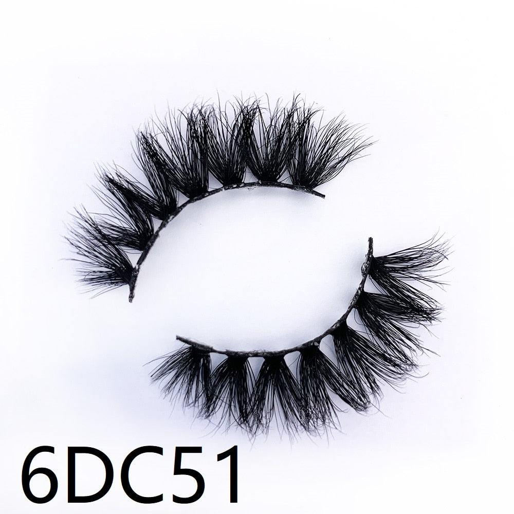 20 mm 3D echte Nerzwimpern, 6DC-Serie Wimpern, 18 mm bis 22 mm Länge