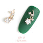 HNUIX 2Pieces 3D Metal Nail art Jewelry Japanese Nail Decorations Top Quality Crystal Manicure Zircon Diamond Charms Pendants