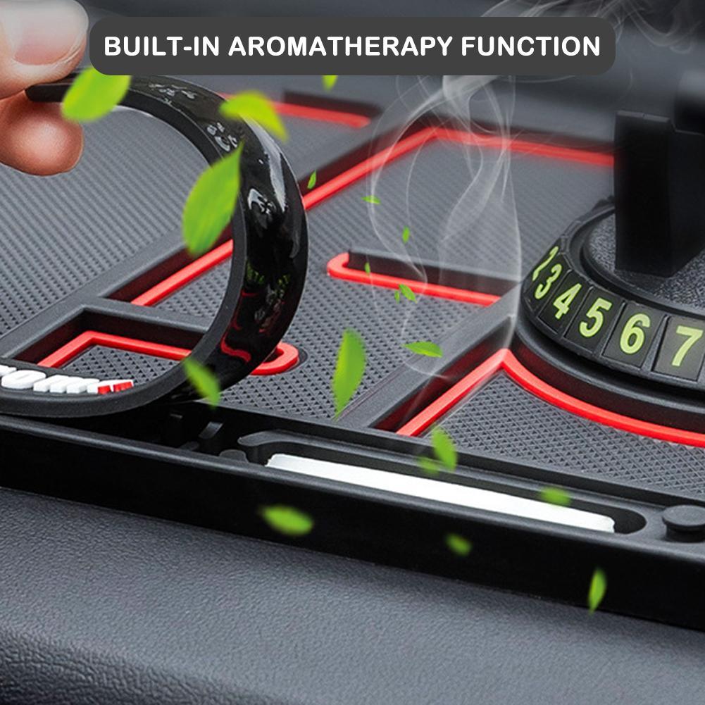 4-in-1-Auto-Anti-Rutsch-Matte, Silikon-Armaturenbrett, klebrige Telefonhalter, Anti-Rutsch Telefon Pad