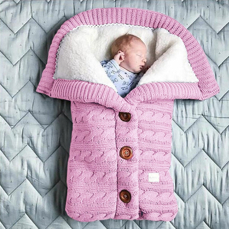 Herbst und Winter Babyschlafsack, Outdoor Button Baby Strickschlafsack