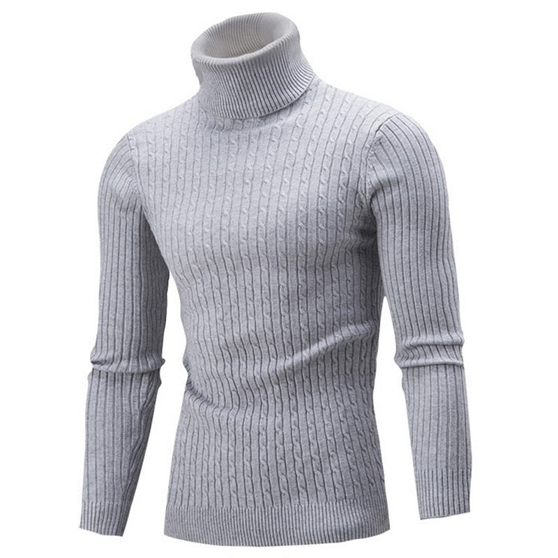 Rollkragen Warmer Strickpullover für Männer