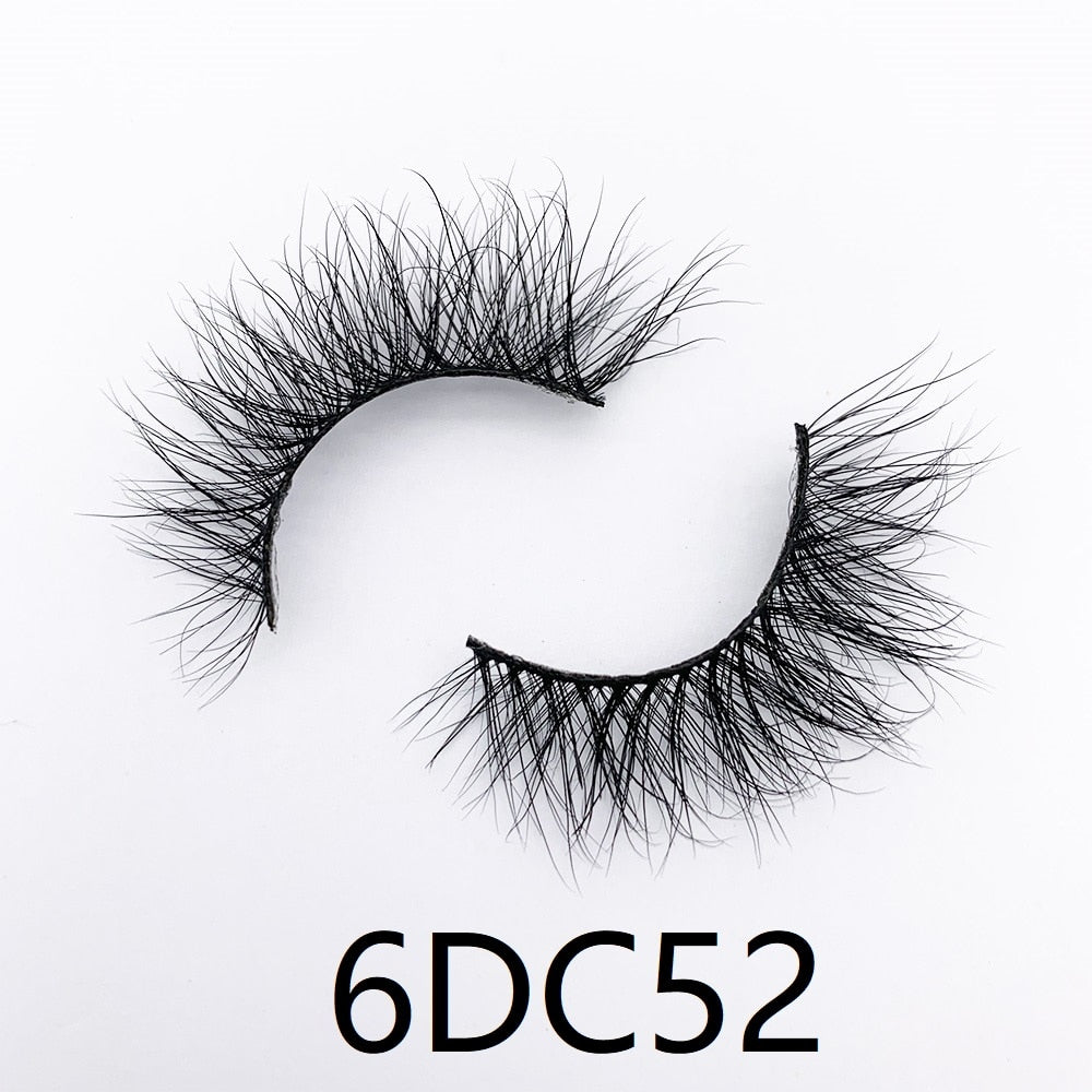 20 mm 3D echte Nerzwimpern, 6DC-Serie Wimpern, 18 mm bis 22 mm Länge