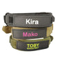 Hundehalsband mit Hundemarke Nylon, verstellbar, militärisch, taktisch, großes Hundehalsband mit Griff, Training, Laufen, Hundehalsband, personalisierbar