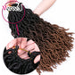 VERVES Synthetische Crochet Braids Faux Locs Curly 20 Zoll 24 Roots/Pcs,Afro Locs Twist Ombre Flechten Haarverlängerungen Burgund