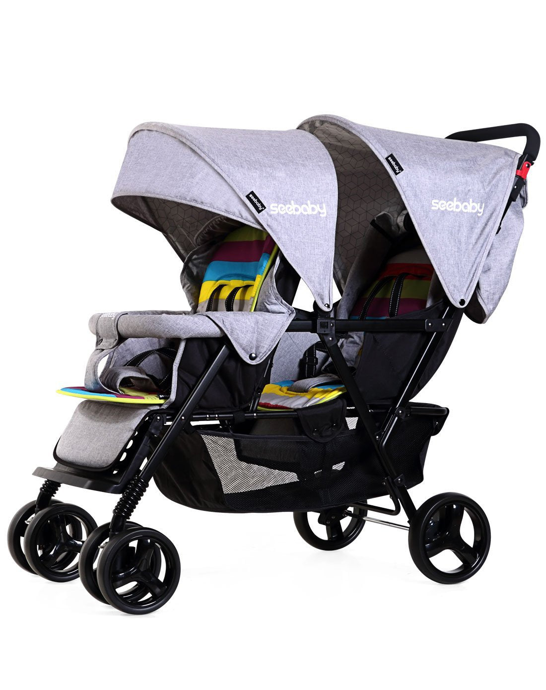 Baby Kinderwagen bequem & einfach für Zwillinge, 2022 Neue purle Farbe