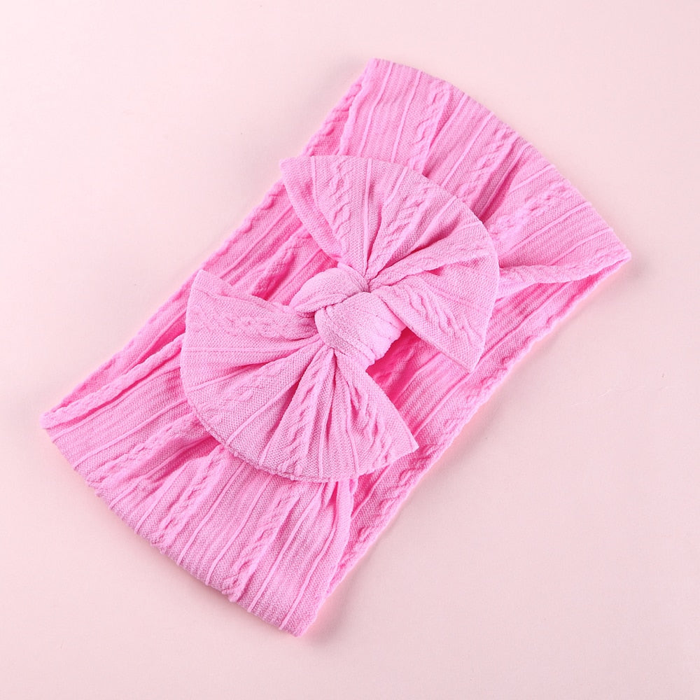 1Pcs Neugeborenes Baby Stirnband für Mädchen, elastisch Baby Schleifen, weiches Nylon Kinder Kopfbedeckung, Haarschmuck 32 Farben