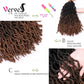 VERVES Synthetische Crochet Braids Faux Locs Curly 20 Zoll 24 Roots/Pcs,Afro Locs Twist Ombre Flechten Haarverlängerungen Burgund