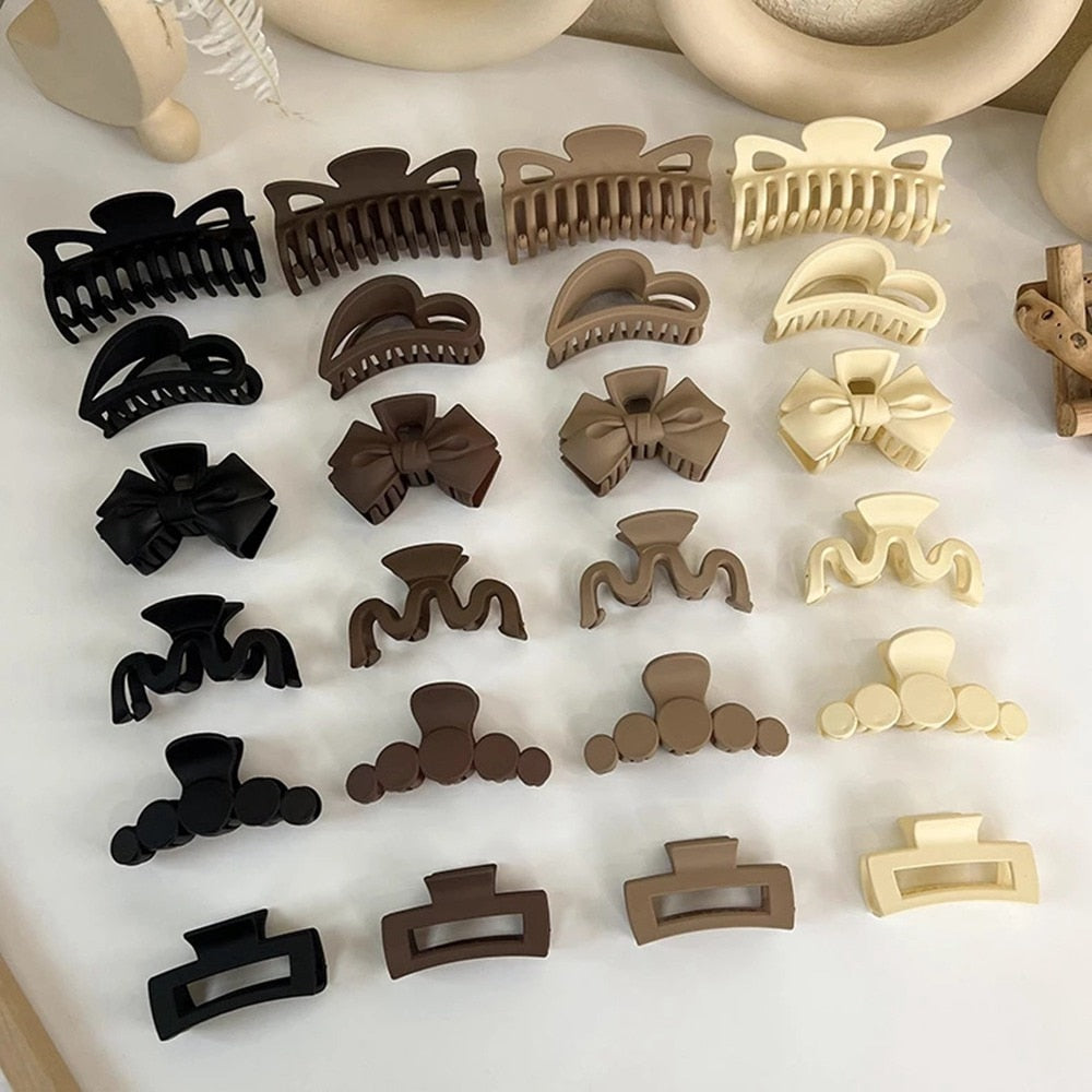 1pcs Koreanisch Kaffee Schwarz Großes Haar Krallen, Acryl Haarnadeln Barrette, Krabbe Haarspangen für Frauen & Mädchen
