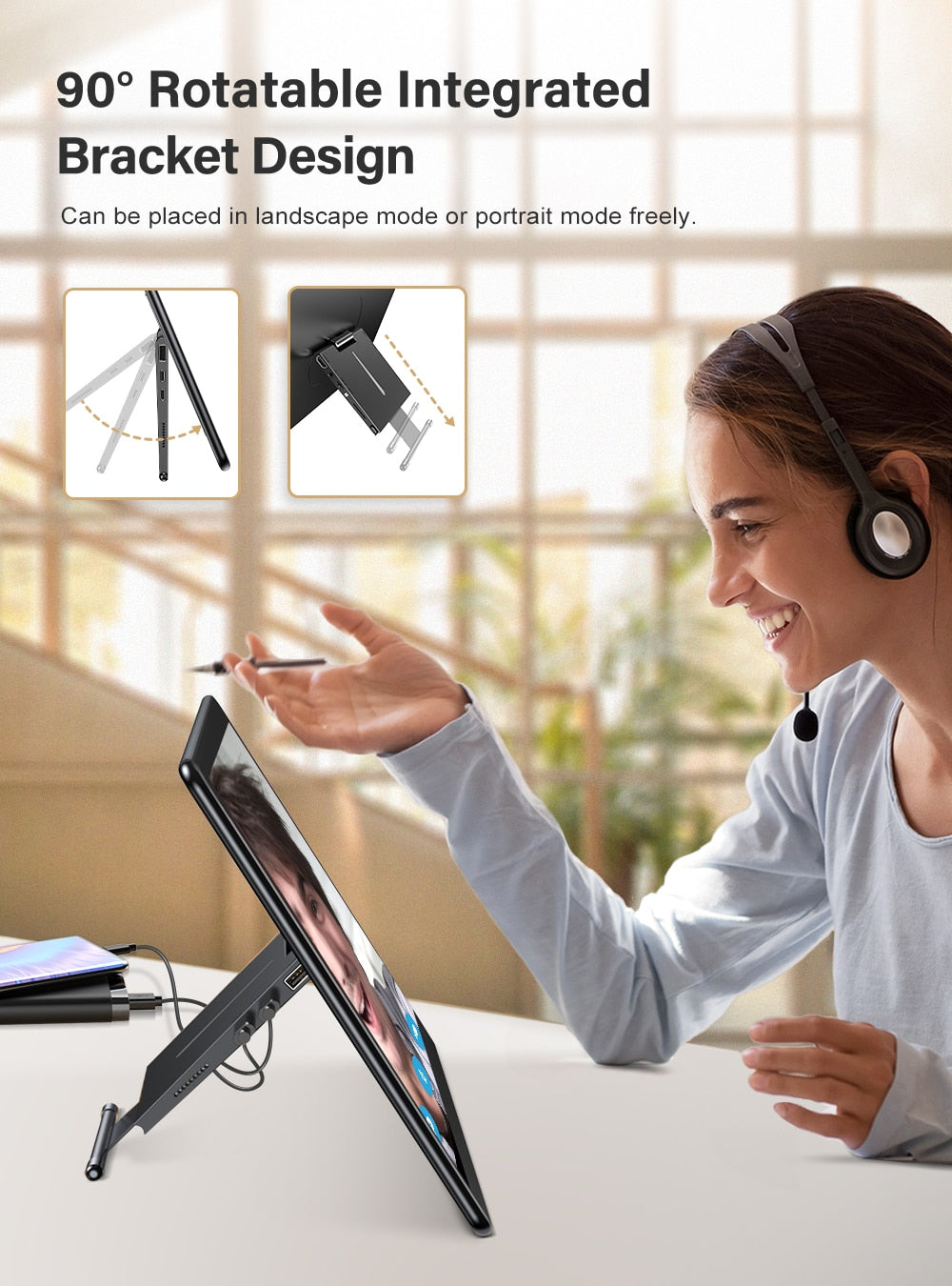 Neuer UPERFECT Tragbarer Monitor mit FHD 1080P, Touchscreen Zweitanzeige für Laptop PC XBOX PS4 Samgsung DEX HUAWEI USB 3.1