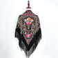 130 * 130cm Damen Traditioneller Schal, Baumwollethnische Art