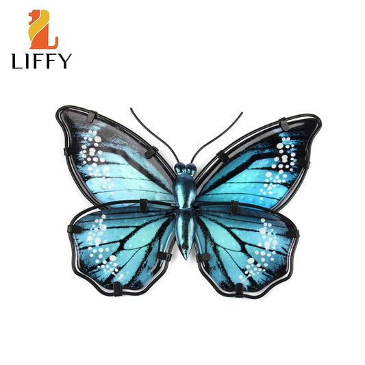 Home Decor Metallschmetterling mit GlassWall Artwork für Gartendekoration, Tierstatuen und Skulpturen für den Garten