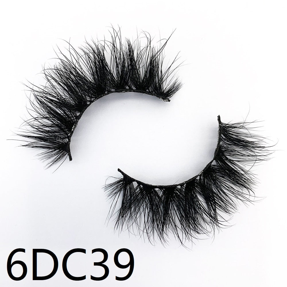 20 mm 3D echte Nerzwimpern, 6DC-Serie Wimpern, 18 mm bis 22 mm Länge