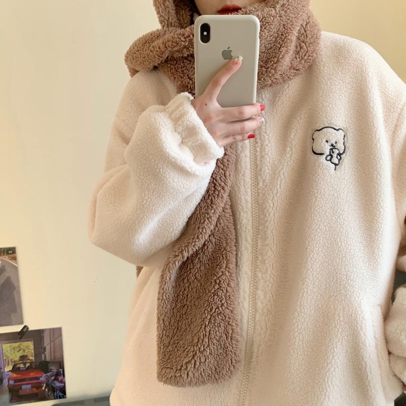 Lammwolle Warm halten Mittellang, Frauen Sweatshirt Herbst/Winter