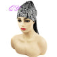 Hair Big Afro Kinky Curly Stirnband Perücken für Frauen Synthetisches Haar Perücken Turban Wrap Hair Style
