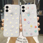 Klare Cartoon Bunte Blumen Handyhülle für iPhone 13, 12, 11, 14Pro Max, X, XR, XS, Max, 12 Mini 6, 6s, 7, 8 Plus, SE, Süße Soft Shell