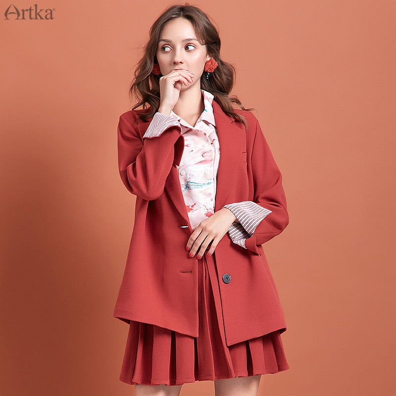 Frühling Damen Anzug-Blazer und Rock Set