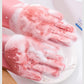 1 Paar Geschirrspülhandschuhe Magic Silicone, Reinigungshandschuhe mit Reinigungsbürste