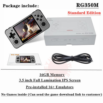 Full View 3.5&quot; IPS Bildschirm Linux OS RG350M Retro Game Console Metal Shell PS1 Arcade Emulator RG350 Gaming Player HDMI-kompatibel