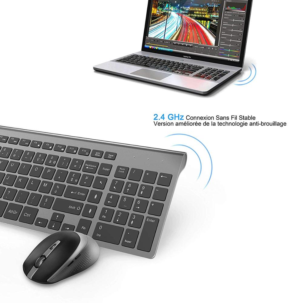Französische Tastatur drahtlose Maus Azerty geeignet für Spiel PC-Spieler IMAC TV