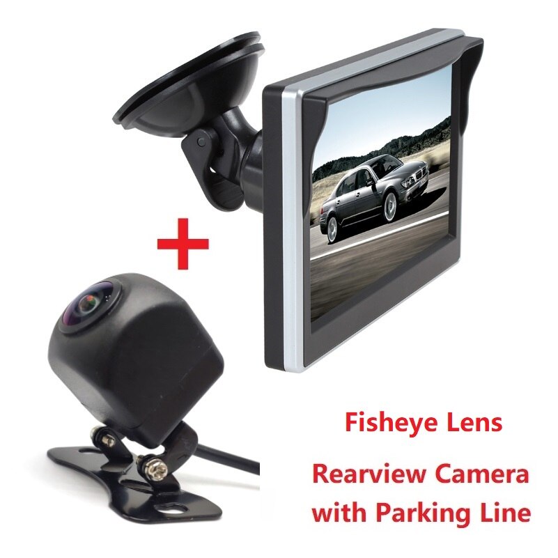 Auto-Monitor 5 Zoll 800*480 Bildschirm 2-Wege-Video-Eingang Auto-Monitor für Backup-Kamera, Fahrzeug-Rückfahrkamera, Frontkamera
