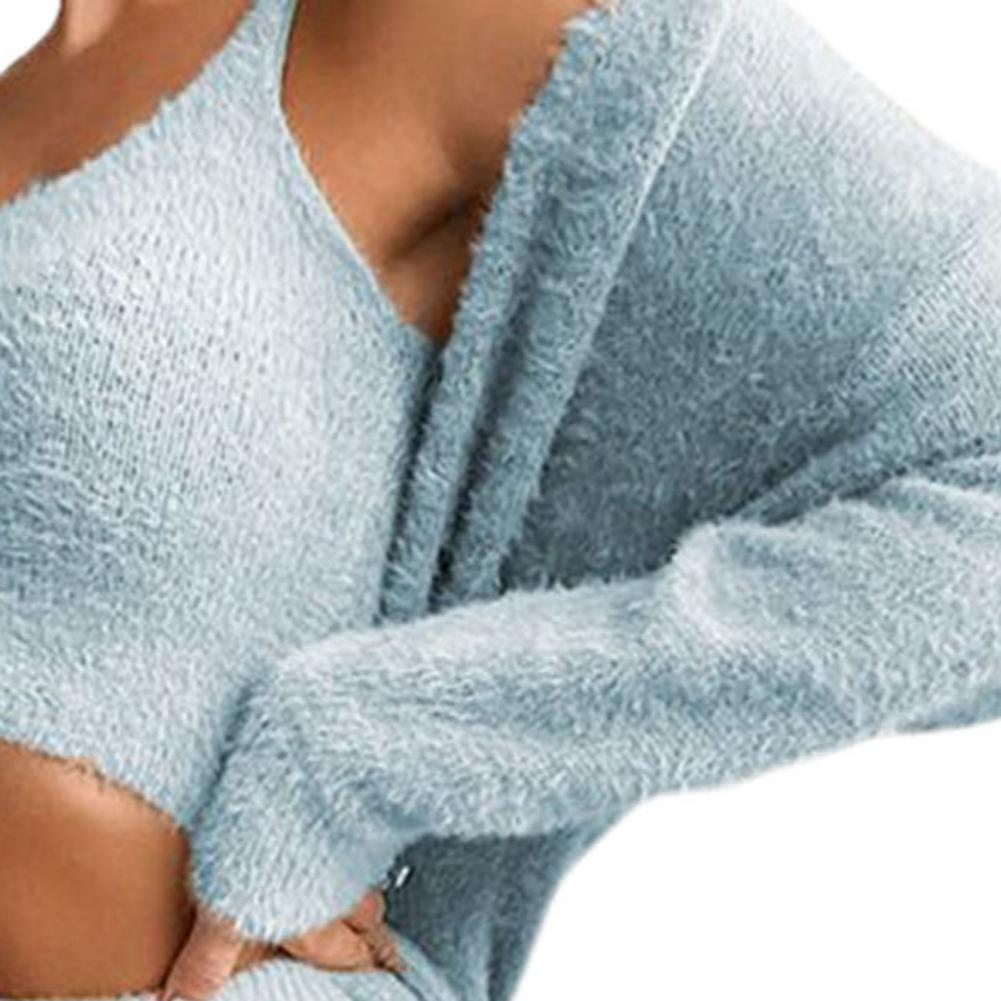 3 Teile / Satz Damen Langarm Strickjacke mit Hosen