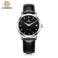 StarKing Klassische Frauen, Einfache Uhr Automatisch aus Edelstahl, Weißes Zifferblatt Armbanduhr, Auto Datum Damen Mechanisch Relogio Feminino